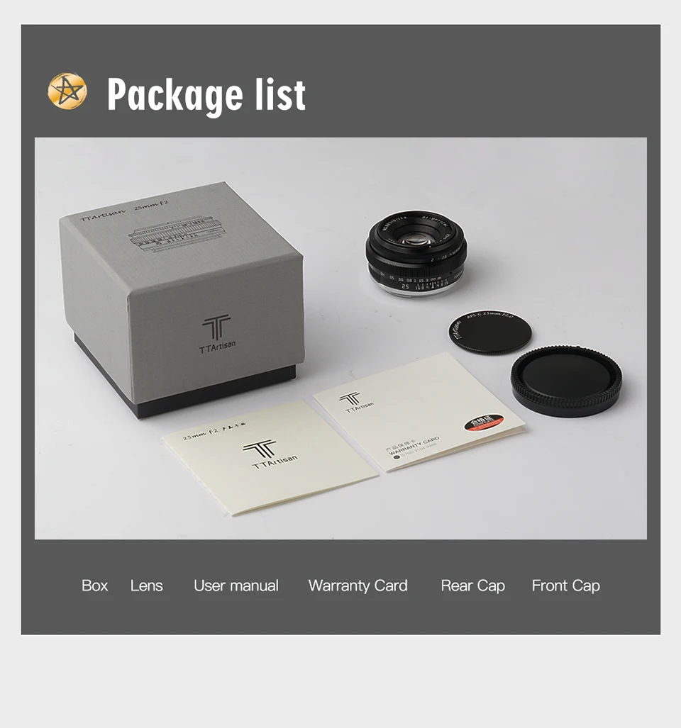 TTARTISAN 25mm F2 APS-C MF Porträt-Fotografie-Kameraobjektiv für Sony A6000 A7RIII Fuji XT30 XT-100 Nikon ZFC Canon RF M43 Mount – Detail 15