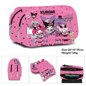 Kuromi Double Laying Pencil Bag Students from Primary School and Secondary Pencil Bag of the Children's Cartoon 8 Main Sales School Background Children's Boy - №7
