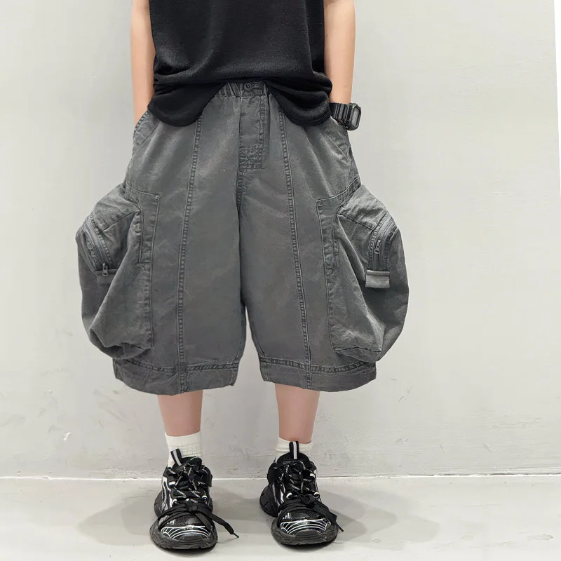 Baoduo children's clothing boys spring and summer tooling five-point pants new medium and children's shorts loose casual pants