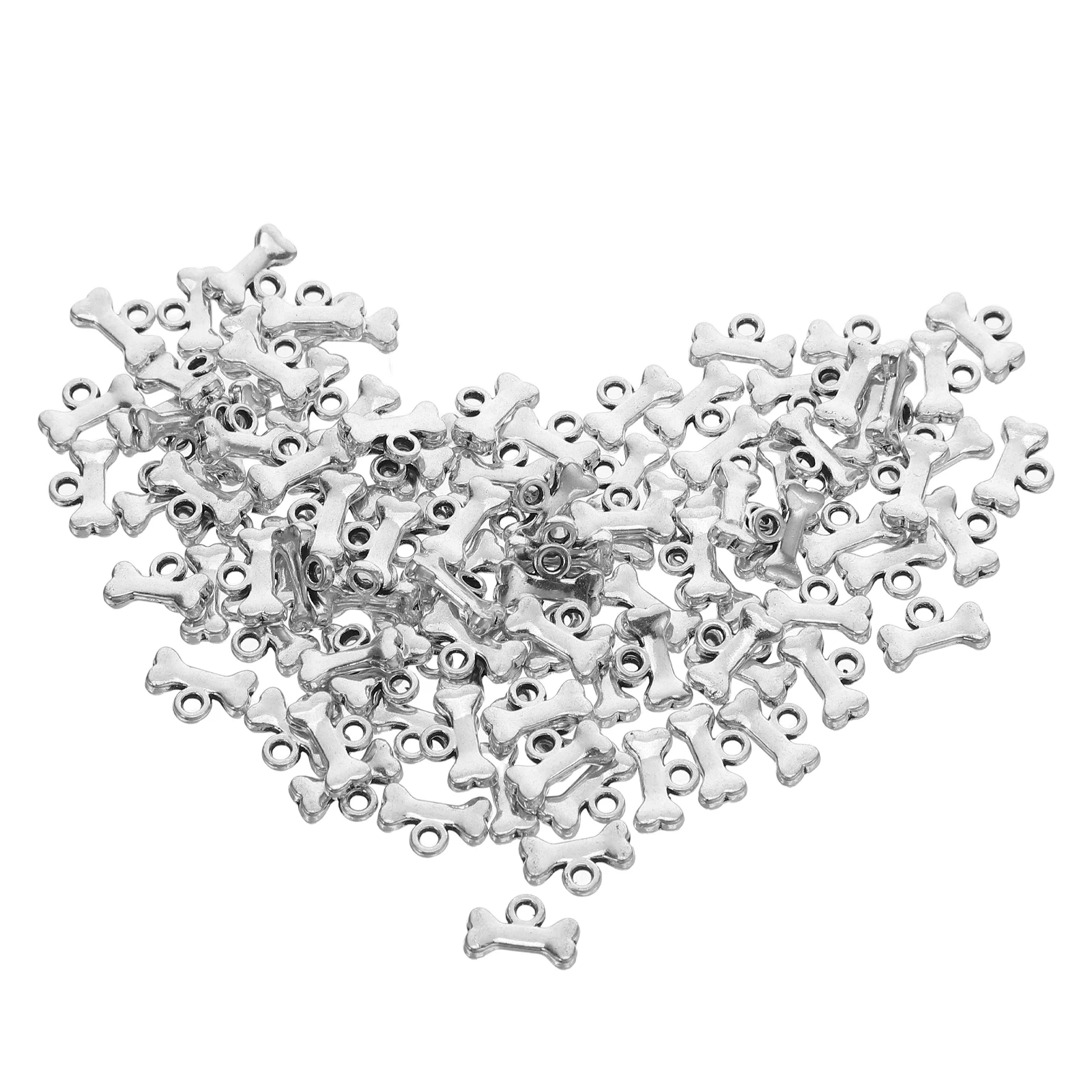 

100Pcs Zinc Alloy Dog Bone Charms Antiqued Small Pendants for DIY Craft Jewelry Making Bracelets Necklaces DIY Jewelry Beads