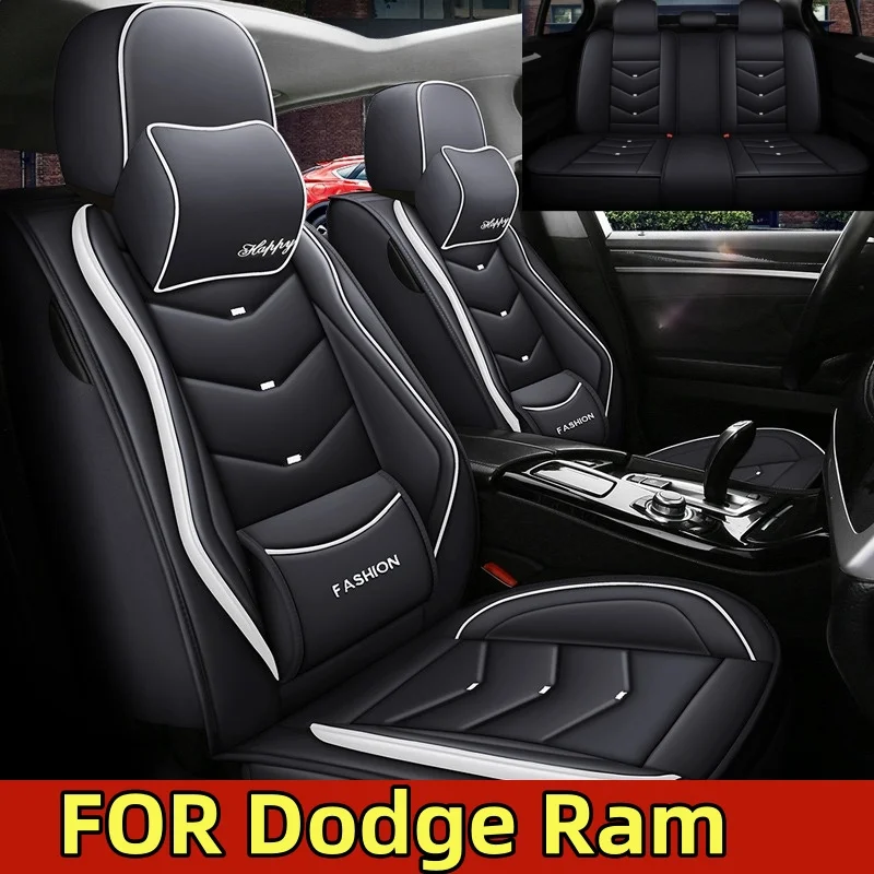 

FOR Dodge Ram High-quality PU leather car seat covers, waterproof, wear-resistant and soft, 5-seat full coverage seat covers