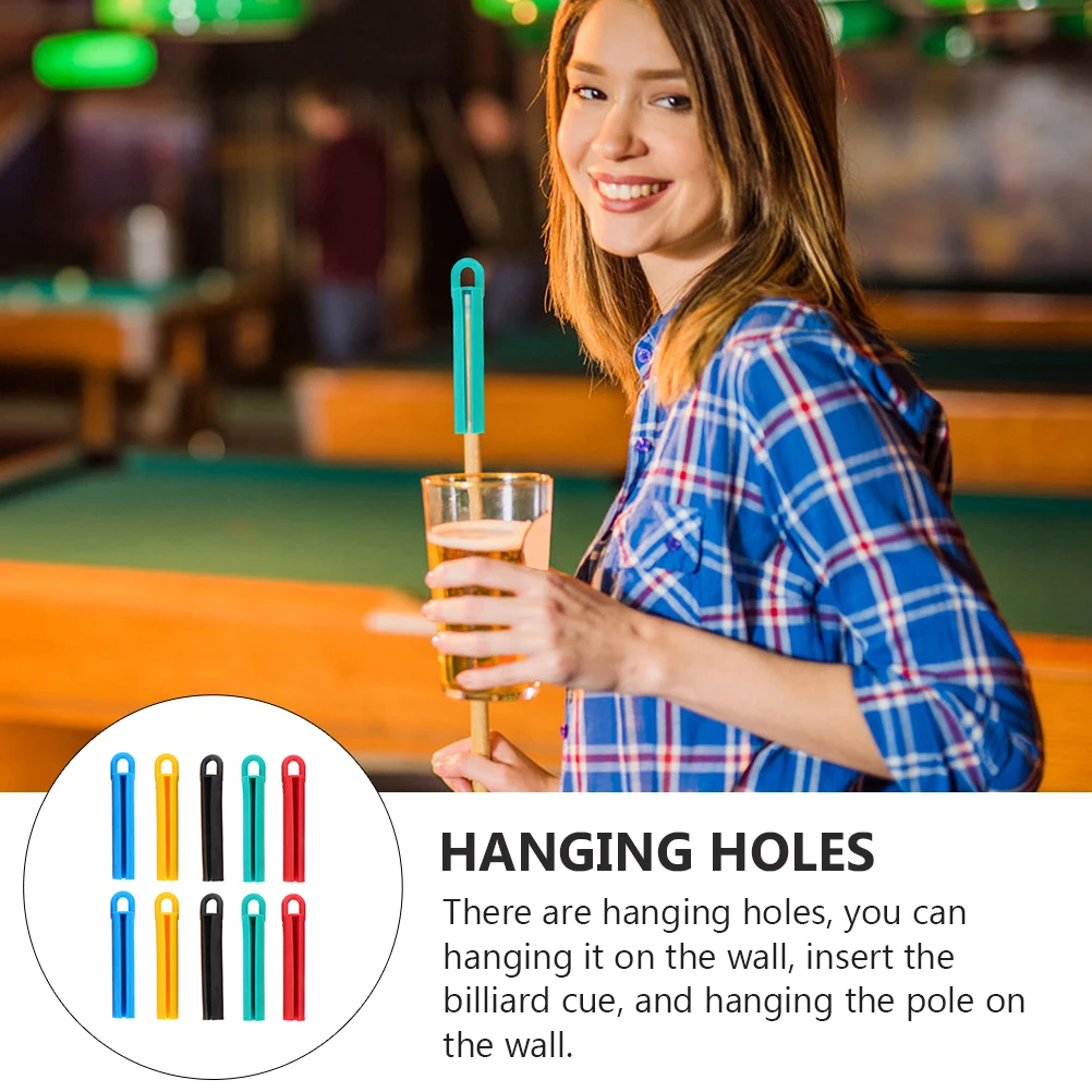 

10Pcs Billiard Supplies Cue Storage Hangers Heavy Duty Pool Stick Holder Wall Mountable Display Protector Supple Non Deform