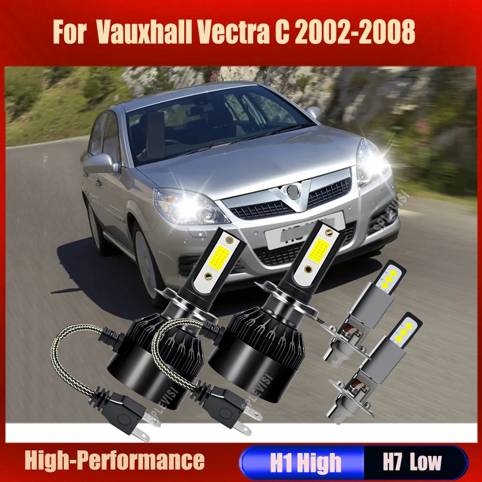 

H7 H1 60W White Car LED Headlight High Low Bulbs -3 years of warranty & Guarantee For Vauxhall Vectra C 2002 2003 2004 2005-2008