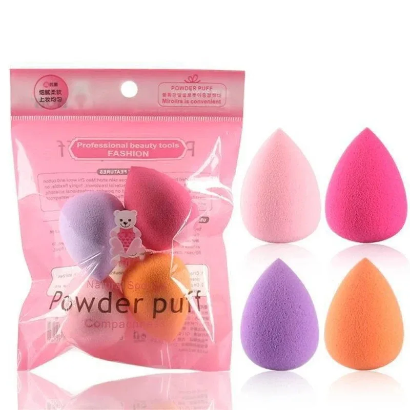 4pcs Professional Makeup Sponge Blush Foundation Puff Multi Shape Sponges Makeup Brushes Cosmeticos Brush Beauty Tools