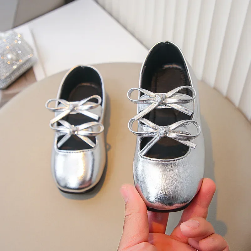 

Fashion Ballet Shoes for Children Kids' Casual Shoes Girls' Bow Shoes Performance Shoes Student Princess Shoes Walking Shoes