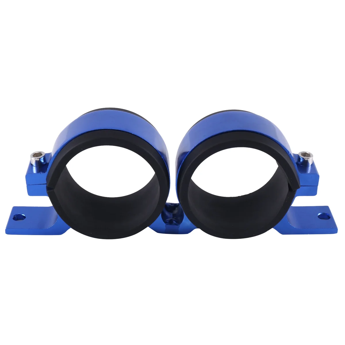 Blue 60Mm Aluminum Dual Fuel Pump Clamp Mounting Bracket for Bosch 044 380LPH