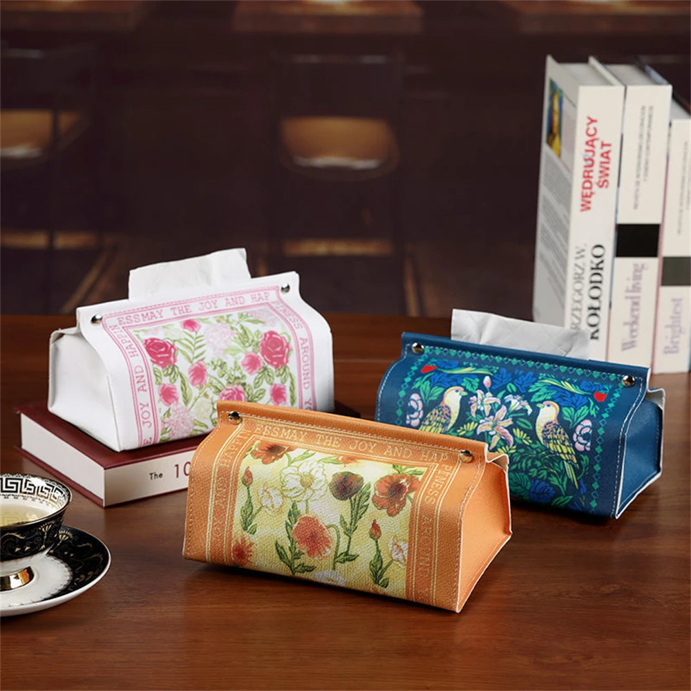 American Country Pastoral Tissue Box Creative    Home Car Napkin Bathroom   Room  Case Christmas Decor