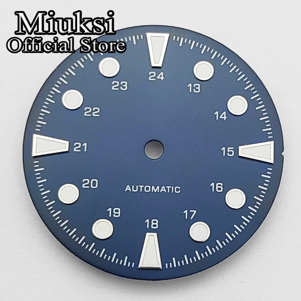 Miuksi 28,5mm Uhrenzifferblatt, leuchtend, passend für Uhrwerke VH31 NH35 ETA2824 2836 Mingzhu DG2813 3804 Miyota 8205 8215 821A – Detail 5