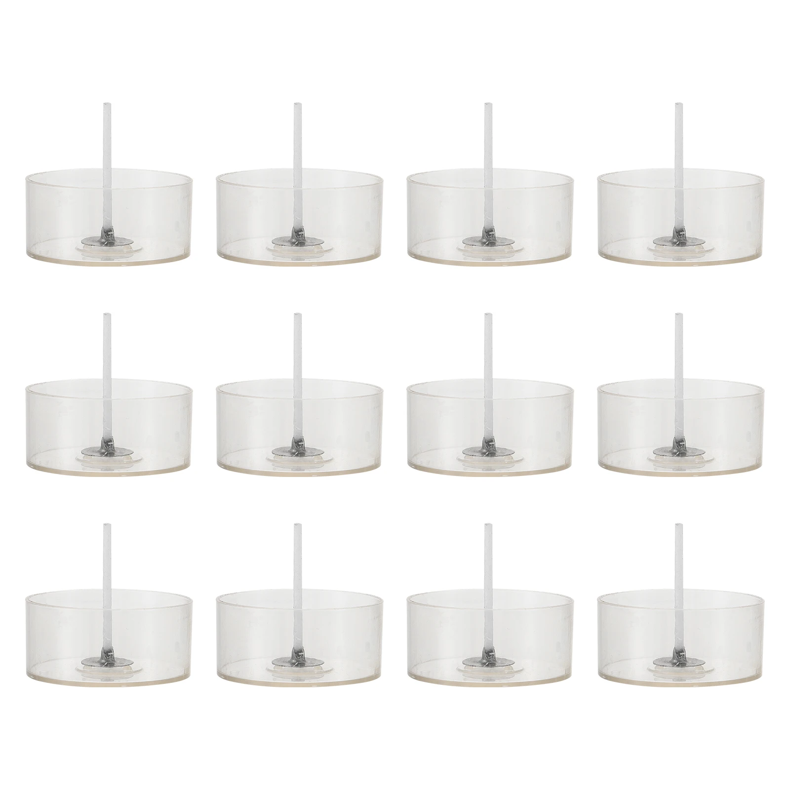 

1 set 100 Making Kit 10 Plastic Tealight Holders Round Shape DIY Supplies Accessories Homemade Wax Sealing Tools