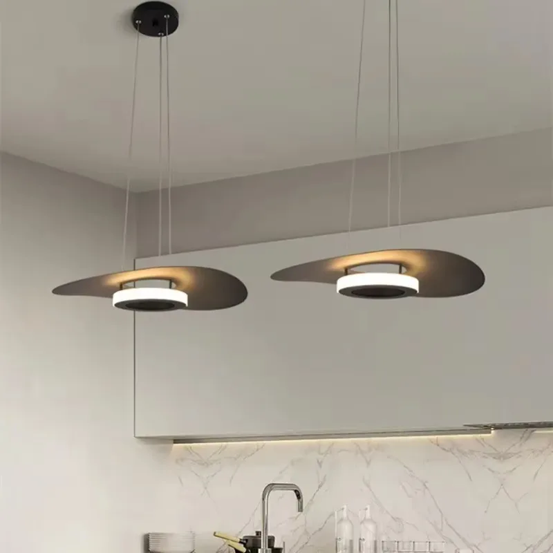 MandosBor-Suspension LED ronde en aluminium, lustre de salon et de salle à manger, éclairage de cuisine, lampe de face, nouveauté moderne