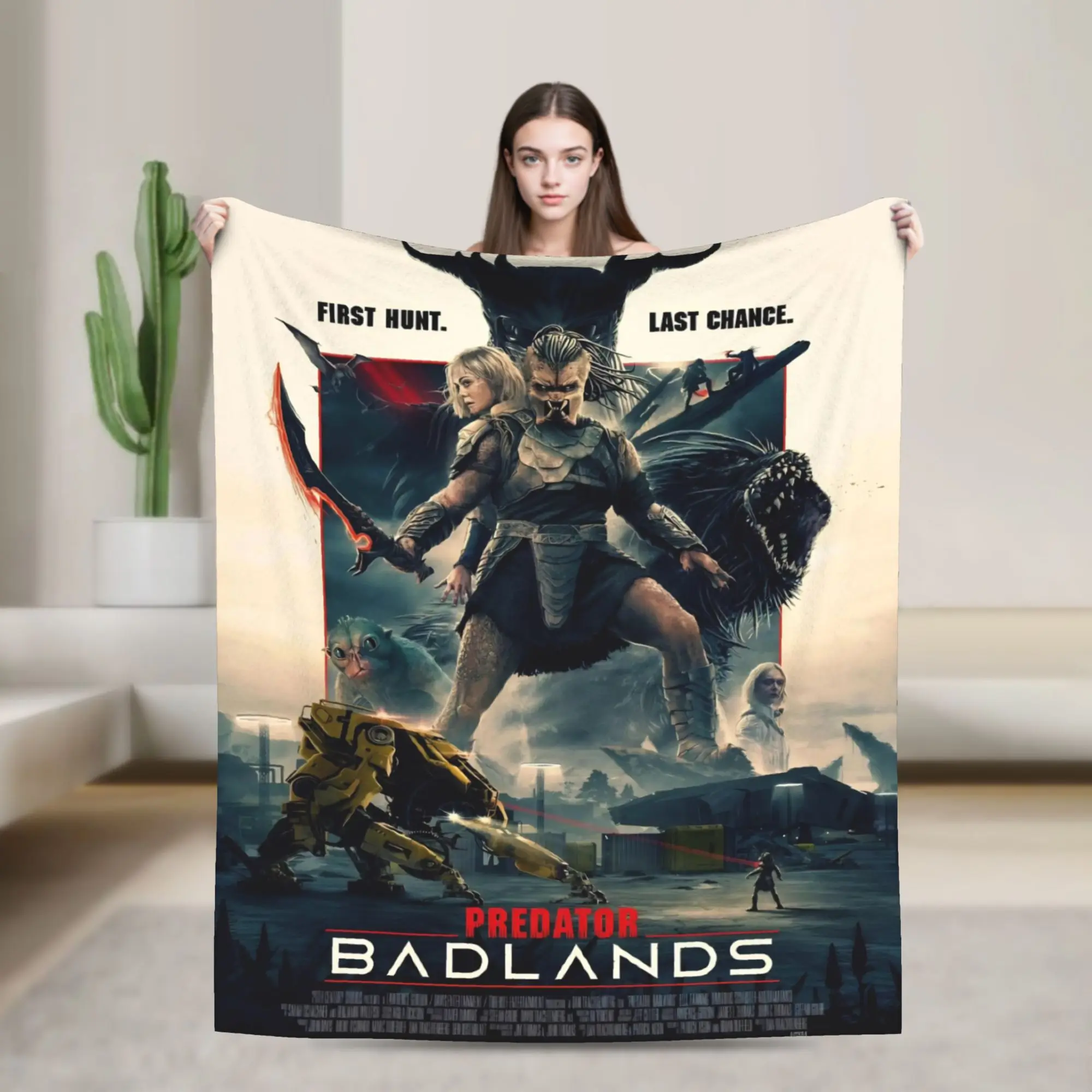 المفترس Badlands 2025 أفلام الفانيلا بطانية سوبر لينة رمي بطانية ل الأريكة كرسي نزهة المفرش غطاء سرير أريكة