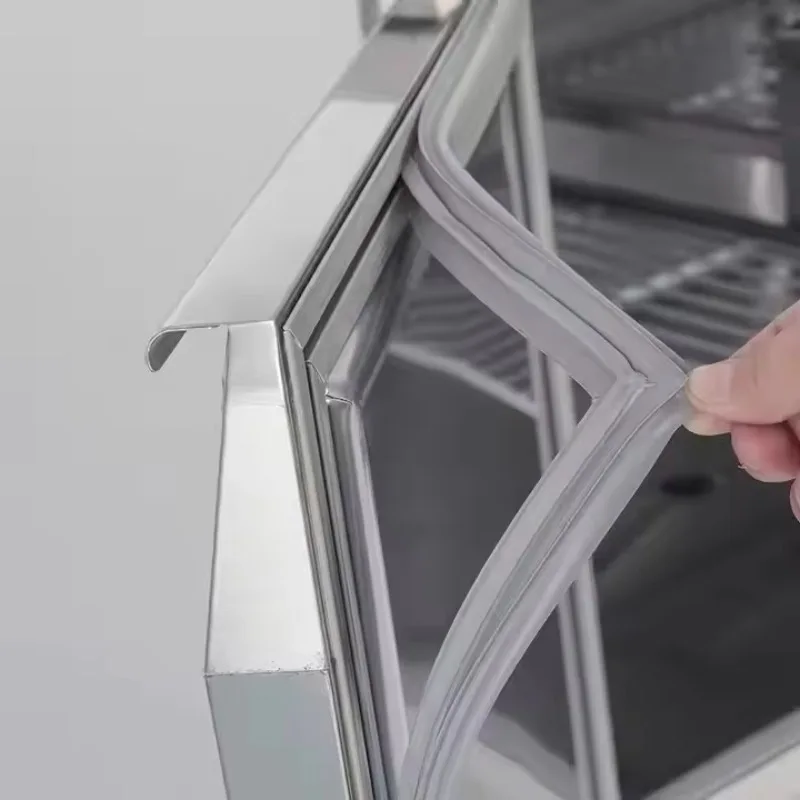 Mesa de operação de salada sem gelo de bancada refrigerada comercial com características de manutenção fresca com opções de resfriamento de ar e ventilador