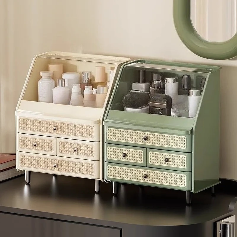 

Storage Box Cosmetics Desktop Premium Dresser Skin Care Products Dust-proof Cosmetic Cabinet Shelf