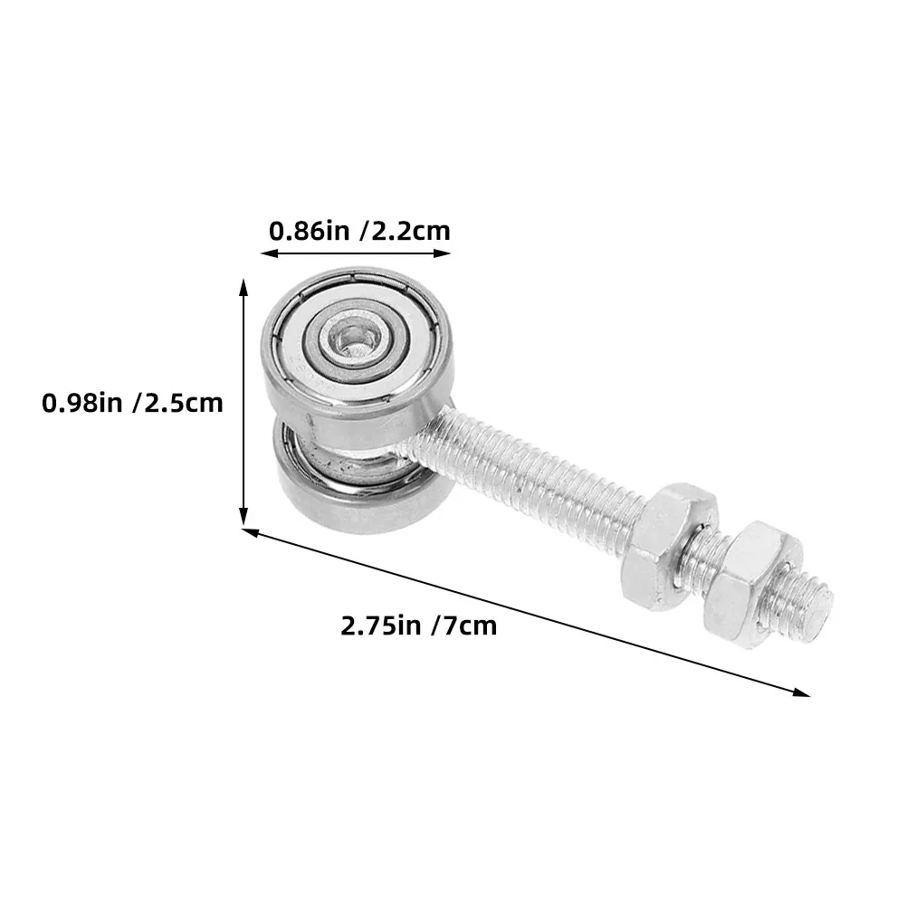 2Pcs Sliding Door Guide Wheels Dual Bearing Smooth Silent Rollers for Closet Patio Barn Doors Heavy Duty Sliding Door Hardware