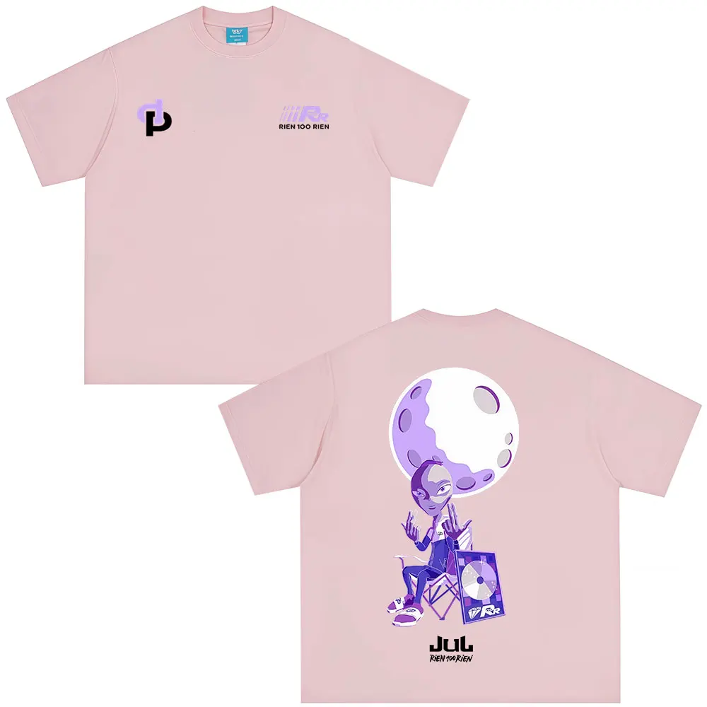 فرنسا مغني الراب يوليو رين 100 رين ألبوم ميرش تي شيرت الرجال النساء الملابس موضة الهيب هوب تي شيرت عادية القطن قصير الأكمام التي شيرت #5