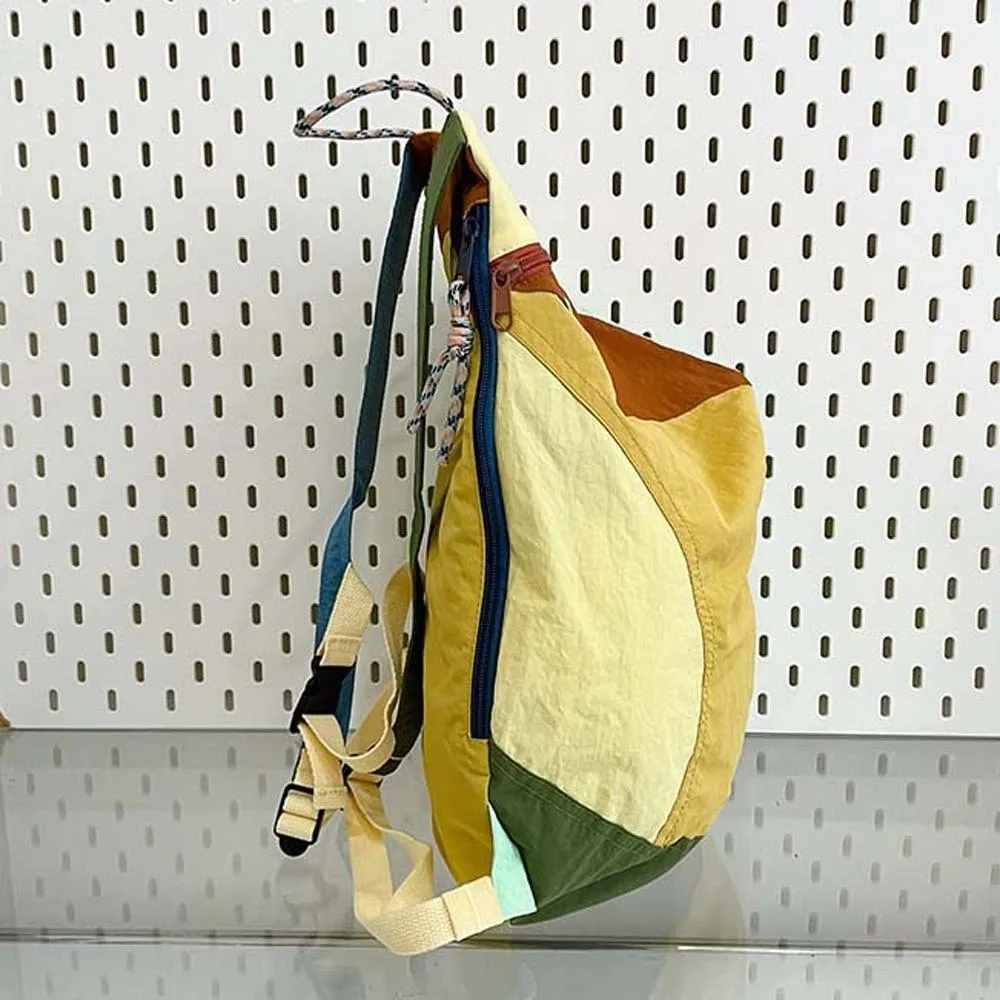 

Durable Contrast Color School Bag Lightweight Scratch Prevention Nylon Sport Daypack Waterproof Large Capacity