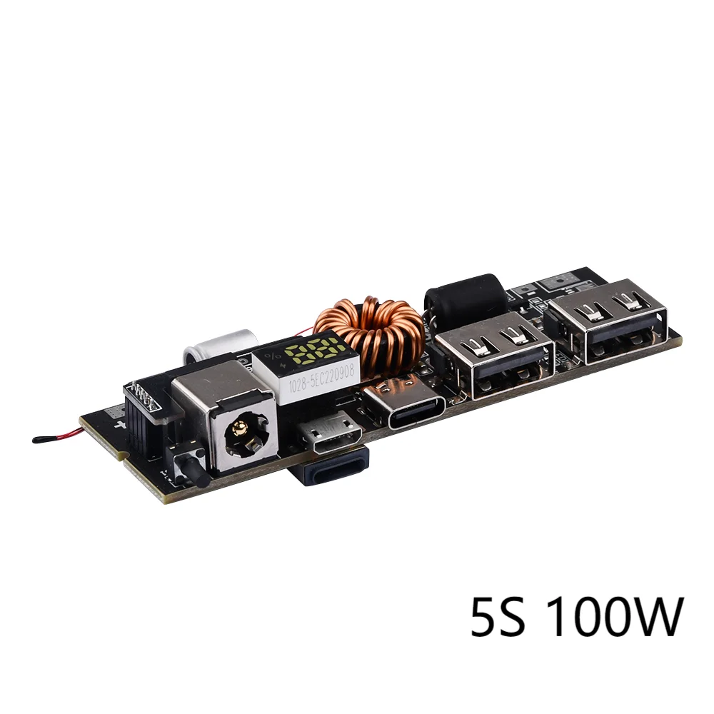 PD 65W100W 21700 Charging Board Dual Fast charging 6-port Mobile Power Bank Module  DIY USB Power Bank Board