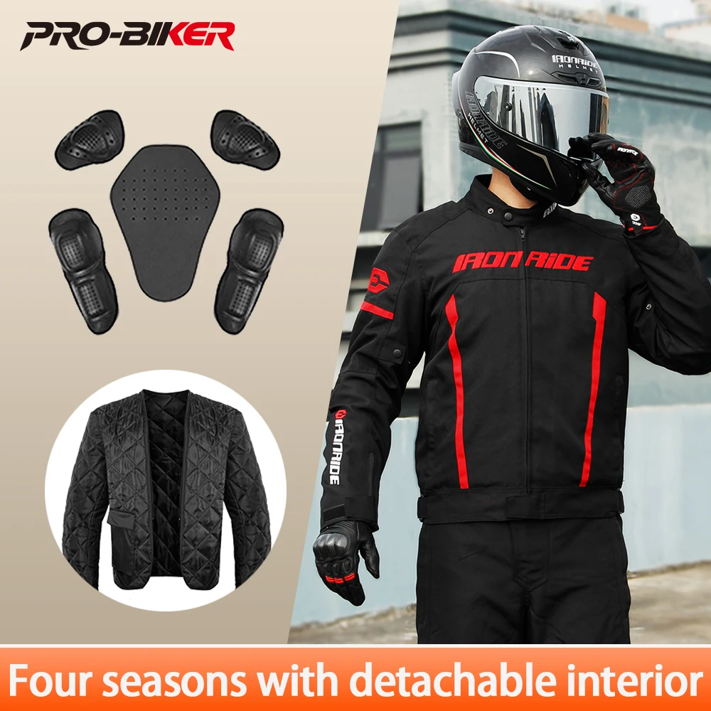 

Мужская мотоциклетная куртка, износостойкая, с защитой от падений, для мотокросса, гонок, езды на мотоцикле, с 5 защитными элементами, размеры M-3XL