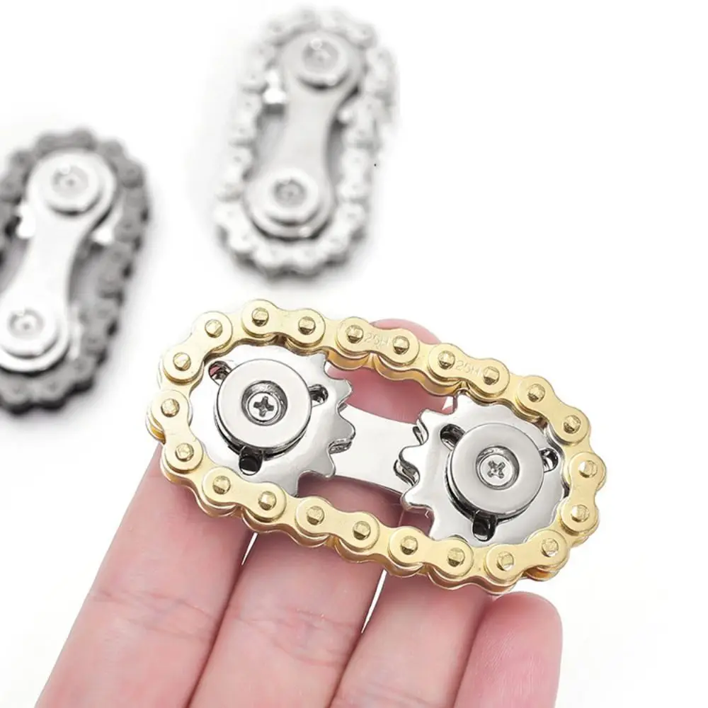 

Spinning Top Sprockets Fingertip Gyro Metal Durable Bike Chain Gear Fidget Diy Fingertip Sprocket Wheel Gear Chain Gyroscope