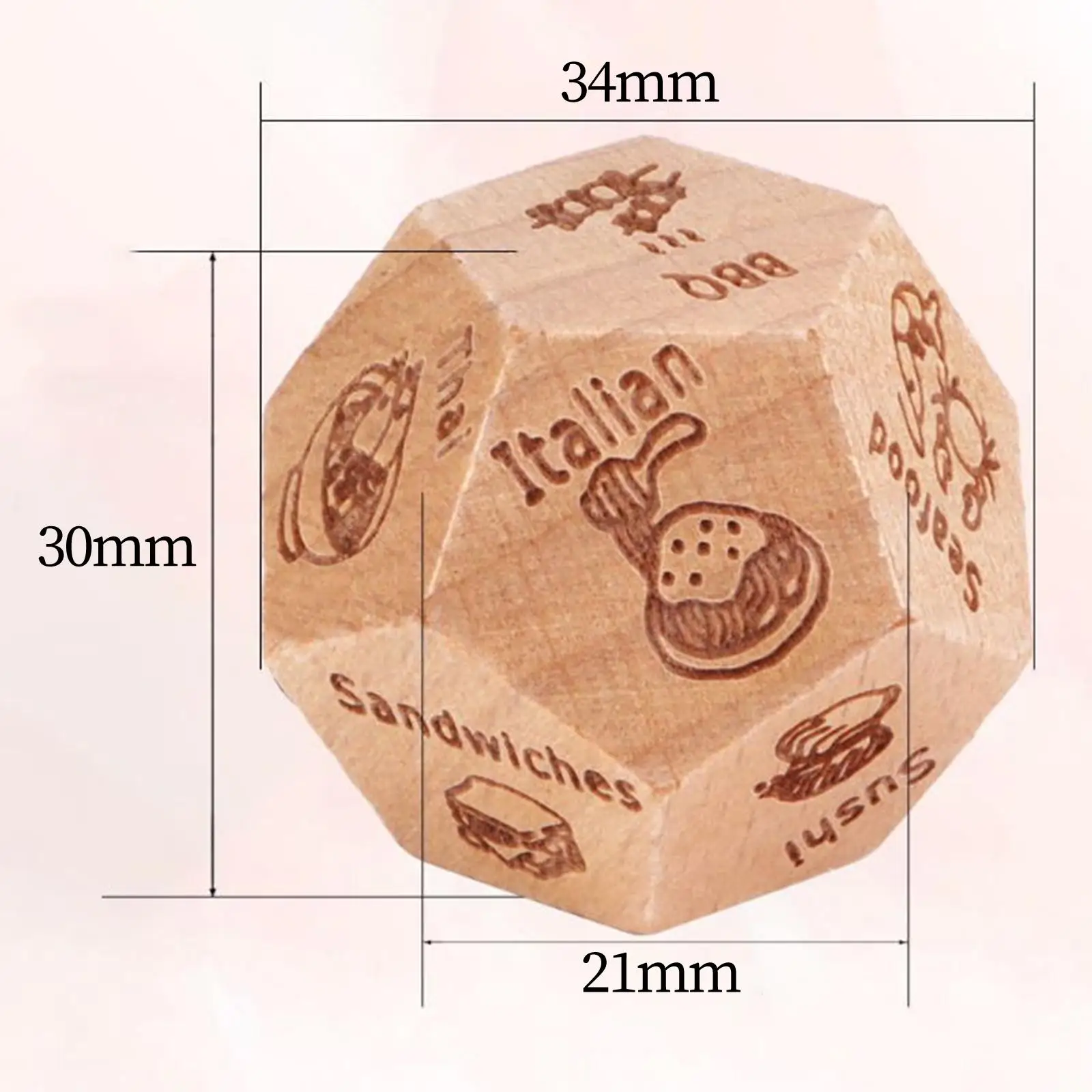 D12 Polyhedral Dice Valentine's Day Gifts Date Night Dice for Board Game