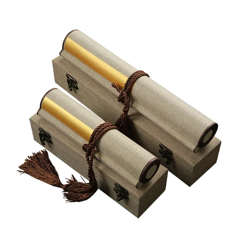 Blank Xuan Paper Calligraphy Painting Scroll Chinese Sandalwood Bark Half Ripe Yun Long Rice Paper Scroll Calligraphy Creation