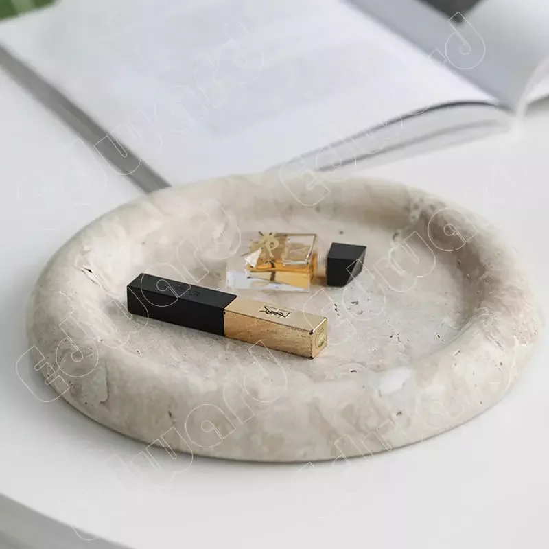 

Stone Tray Classic Retro Storage Trays European Style Perfume Trays Stone Decor Fruit Plate Living Room Storage Trays Desktop