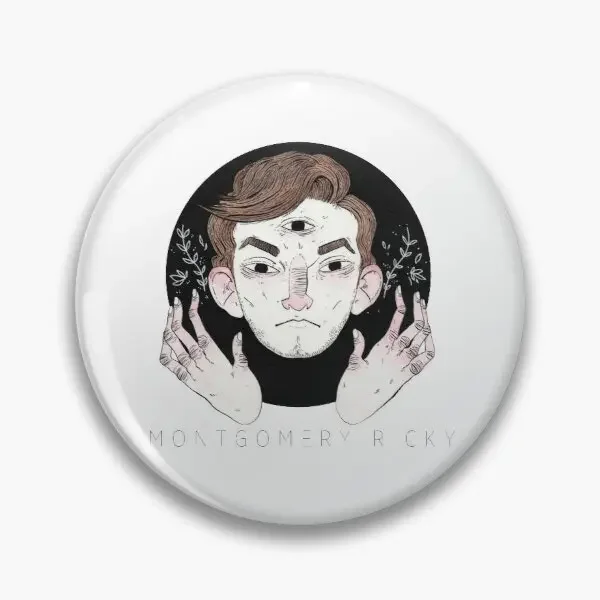 Montgomery Ricky Album Cover White  Customizable Soft Button Pin Brooch Collar Jewelry Metal Cartoon Funny Badge Hat Women Lover