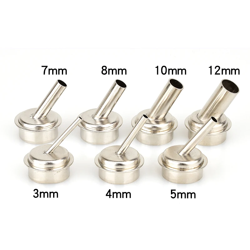 1PCS หัวฉีดความร้อนโค้ง/ตรง3มม./4มม./5มม./7มม./8มม./10มม./12มม.สำหรับ Quick 861DW Hot Air Gun Adapter