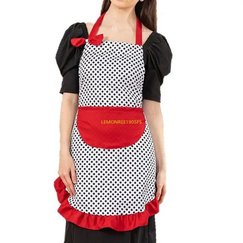 dxaeファッションボウノットエプロンシェフエプロンウェイトレスエプロン