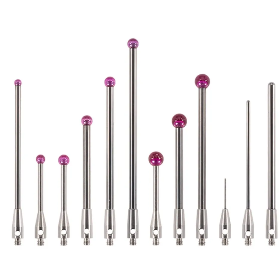 Three dimensional probe, three coordinate measuring needle, ruby measuring head, CNC machine tool measuring needle thread M2M3M4