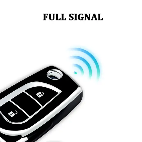 2-knapps nyckelfodral skal fob nyckelring för Toyota Auris Corolla Avensis Verso Yaris Aygo Scion TC IM Camry RAV4 Forturner Hilux 10 best sales Toyota Aygo 2015 tillbehör - №5