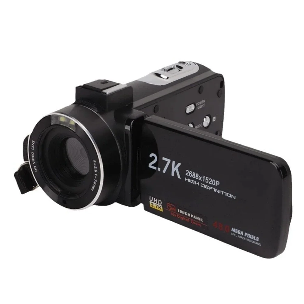 

Digital Video Camera 60FPS 16X Digital Zoom Recording Video Camera 3.0 inch Rotatable Touch Screen Handheld DV Camera