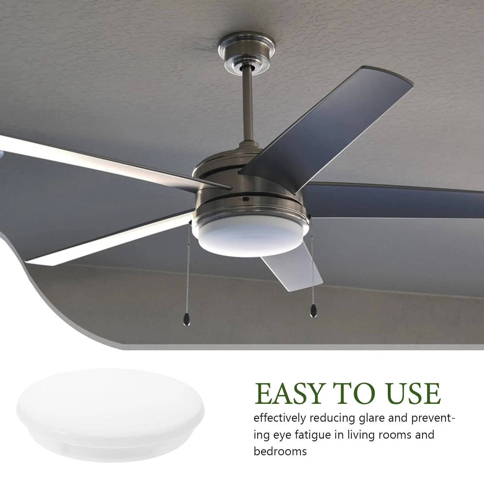 Ceiling Fan Light Cover White Fan Shade Lamp Cover Anti-Dust Lightshade Light Fixtures Replacement