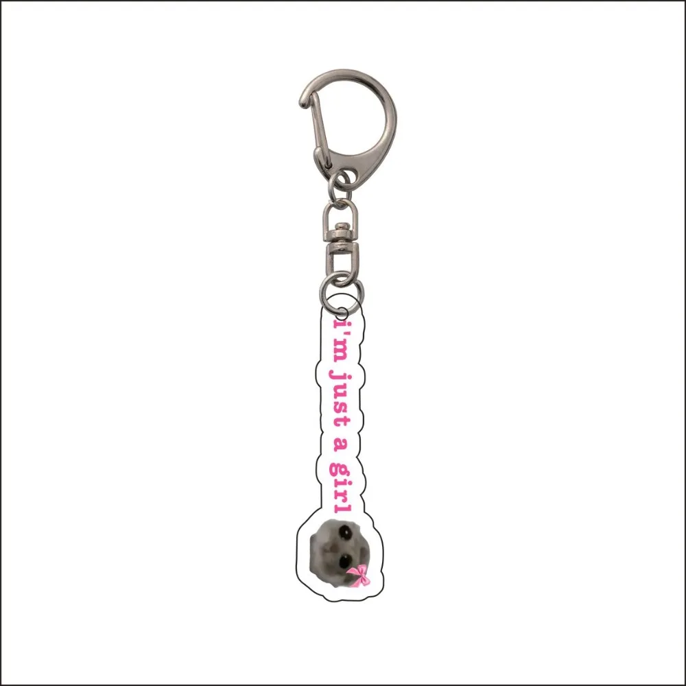 لطيف الاكريليك مفتاح سلسلة حزين الهامستر مجوهرات المشجعين الهدايا قلادة كيرينغ سلاسل المفاتيح الدائري