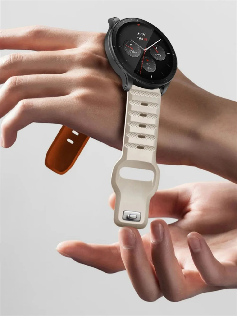20mm 22mm Sports Silicone Watch Band for Samsung Galaxy Watch 7 6 5 4 Huawei Watch 5 GT6-5-4 46mm Comfortable Amazfit Active Max