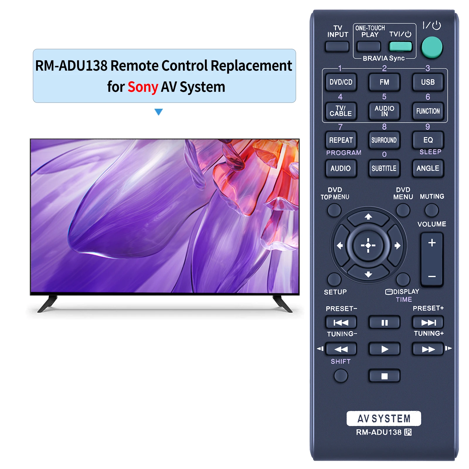 NEW for Sony AV SYSTEM Remote control RM-ADU138 FOR DAV-TZ140 HBD-TZ140 SS-CT121 SS-TS121 SS-WS121 Home Theater System