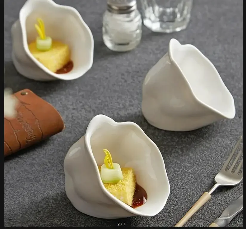 

Белая керамическая миска Десертные миски Блюдо Dim Sum Миски для соуса Тарілка для закусок Салатница Обеденные тарелки Фруктовая тарелка Сашими Дисковая форма для торта