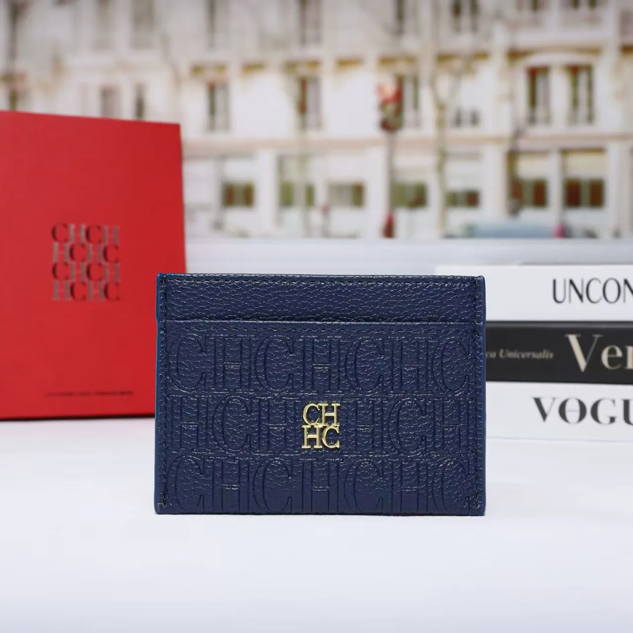 CH Card Holder New Arrival Men's and Women's Fashion Coin Card Holder Real Texture Letter Design Simple and Classic Card Holde