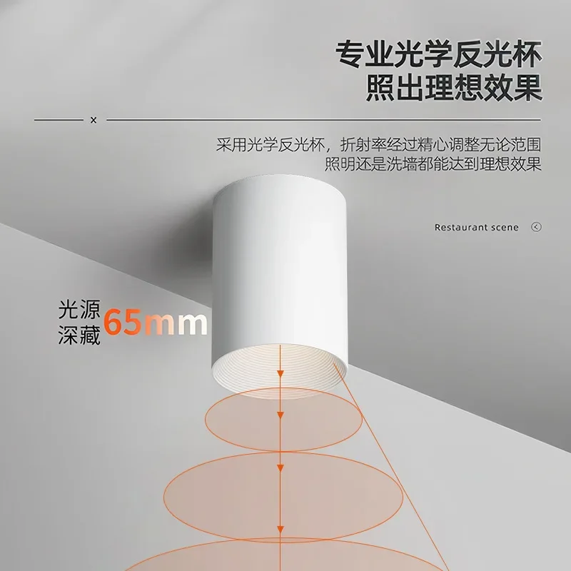 Full Spectrum Hills Surface Spotlights Household Living Room Wall Washing Light Ceiling Anti-glare Downlight Ambience No Main