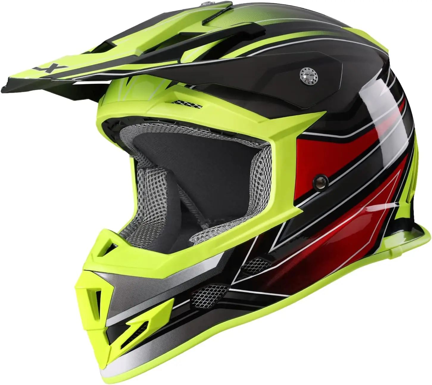 GX23 Dirt Bike Off-Road Motocross ATV Motorcycle Full Face Helmet for Men Women, DOT Approved (Sear Yellow, X-Large)