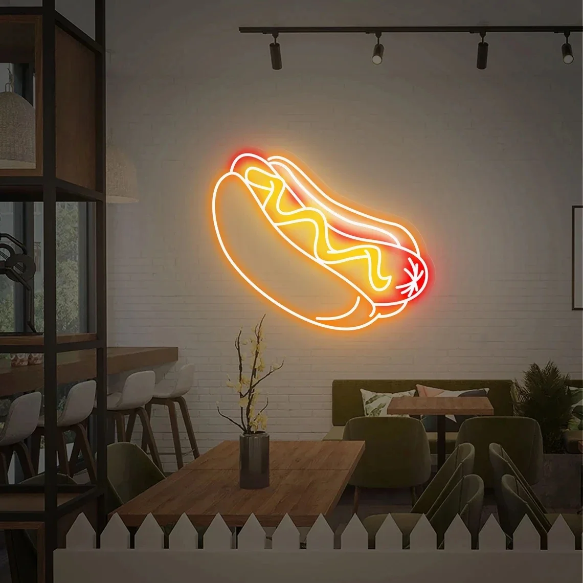 Hot Dog Neon Sign Custom Neon Sign  Open Sign  Neon Light Wall Decoration  Customized Products