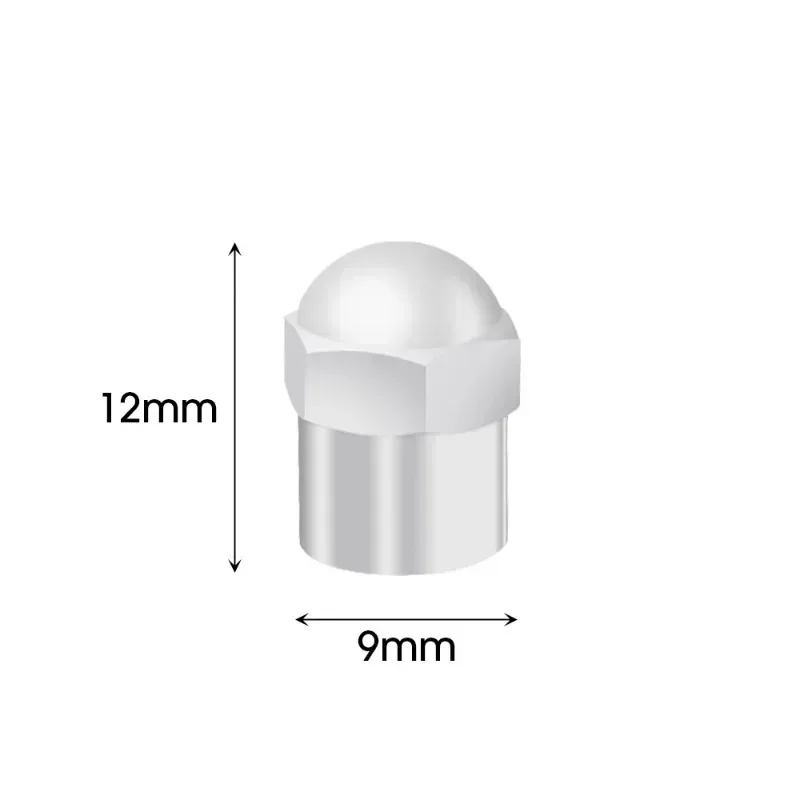 Car Tire Valve Caps Silver Round Head Chrome Plating Dust Proof Covers Cars Motorcycles Bike Tyre Styling Valve Cap Accessories