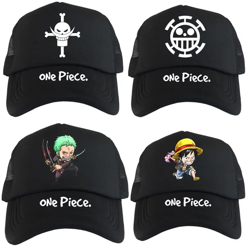 

One Piece Baseball Cap Anime Luffy Whitebeard Cotton Sun Hat for Men Women