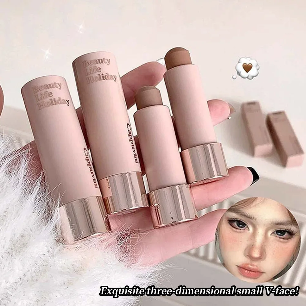 1PC Moisturizing Matte Concealer Contour Stick Smooth Lasting 3D Nose Shadow Waterproof Face Highlight Brighten Contour Makeup
