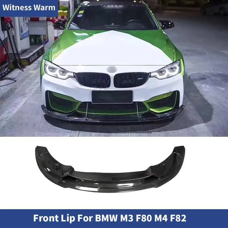 Pare-chocs avant en fibre de carbone FRP pour BMW F80 M3 F82 F83, kit de carrosserie figurée, séparateurs Jules, protection Spomicrophone, réglage, 2014 - 2020