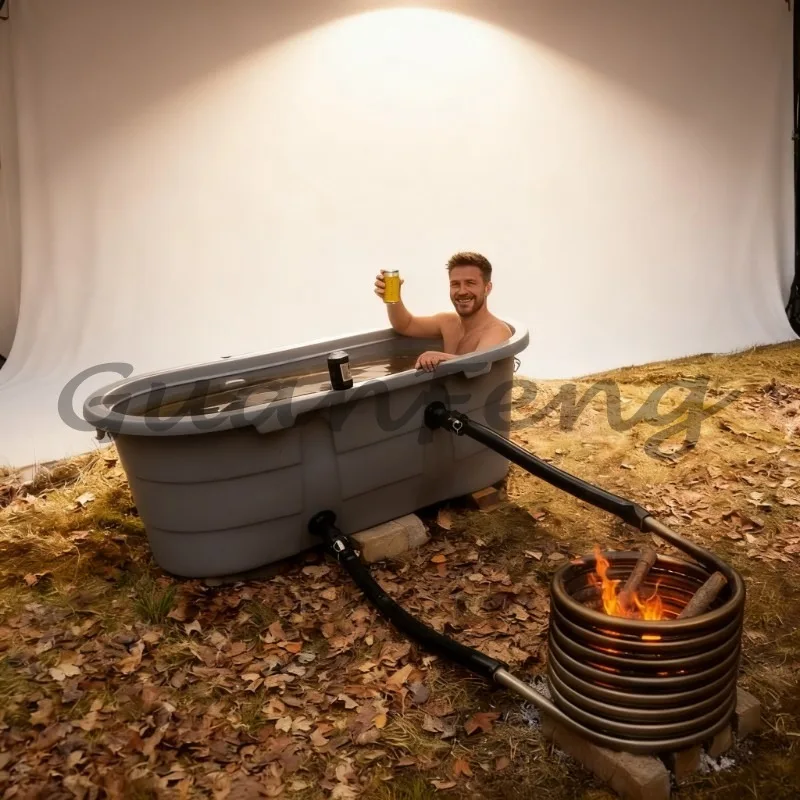 Stainless Steel Wood Fired Hot Tub Heating Coil,   for Reservoir & Camping Heating