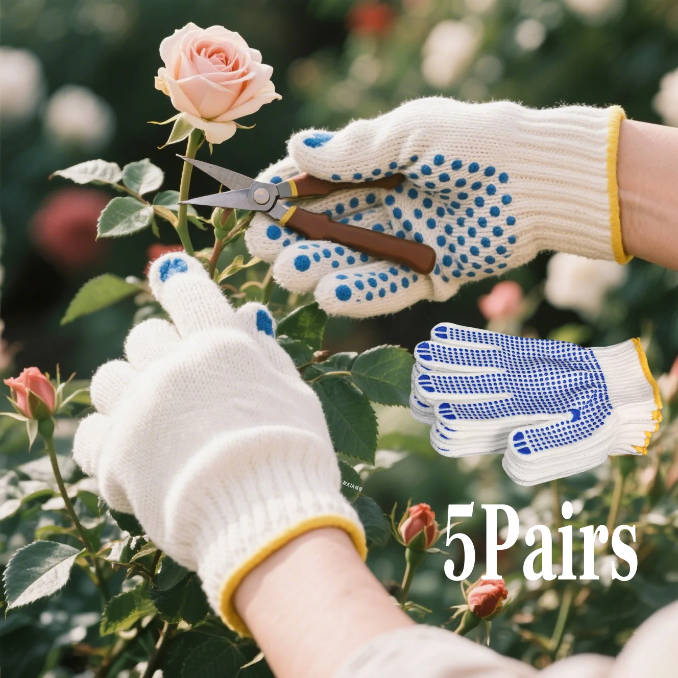 5 Pairs Labor Insurance Gloves Safety industrial Security Work Abrasion Resistant Gardening electrician Non-Slip labour Glove