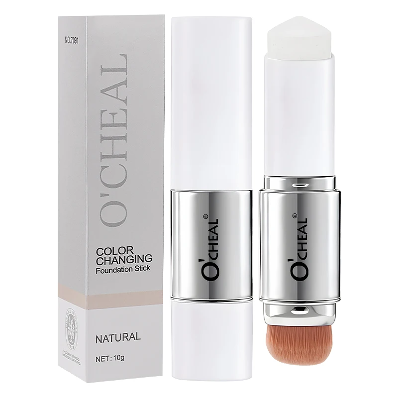 O'CHEAL Temperatuurveranderende Foundation Stick Gezichtsdekking Vlekken Poriën Tweekoppige Gezicht Matte Make-up Foundation Crème - afbeelding 2