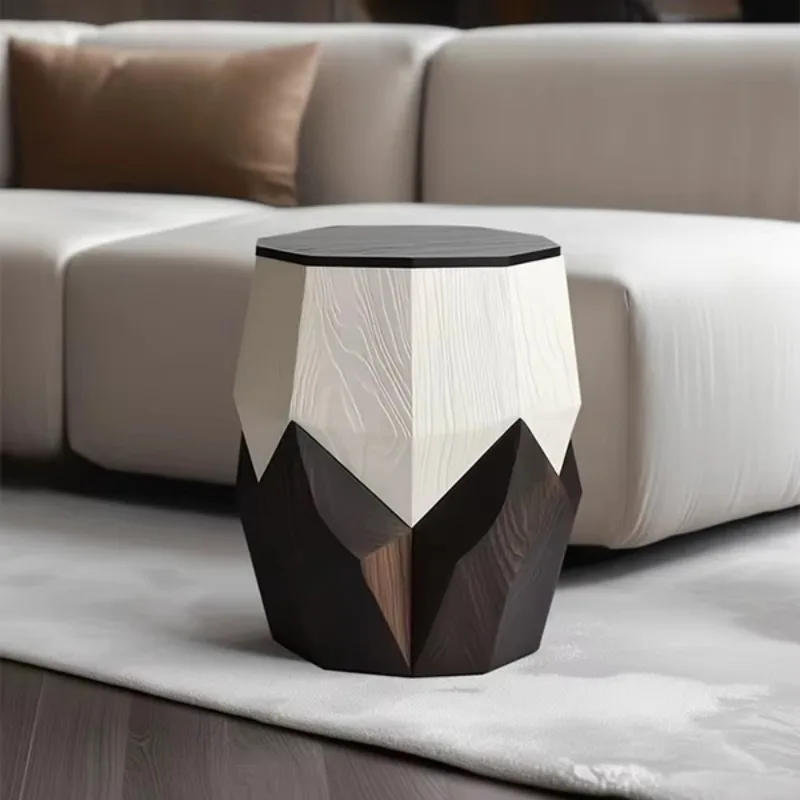 Modern minimalist style mango wood living room sofa side coffee table