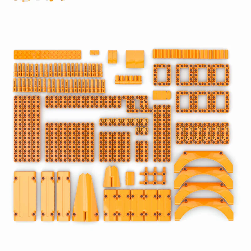 Technical Axle Pin Connector Beams Panel Fairing Car 71709 42545 Mudguard Arched Slope Curved Tile Bricks for 42126 F-150 Raptor